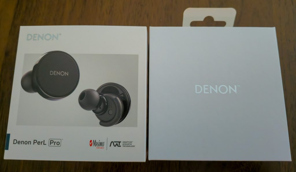 Denon PerL Pro Kopfhörer Verpackung geöffnet