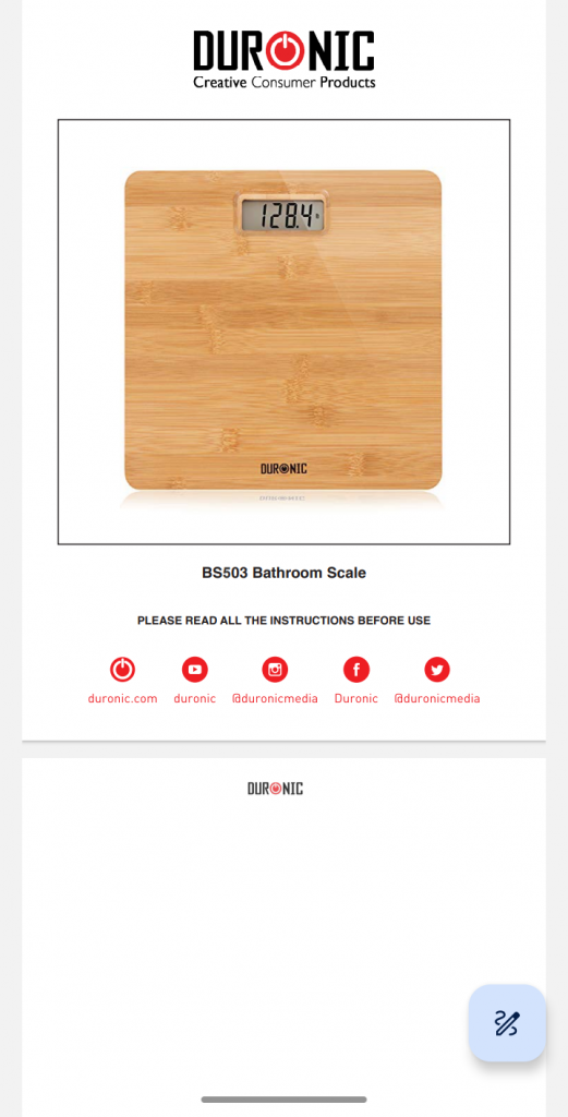 Duronic BS503 Personenwaage Online-Bedienungsanleitung