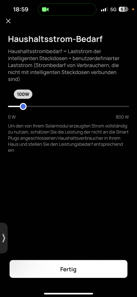 EcoFlow App Hauhaltsstrom Bedarf