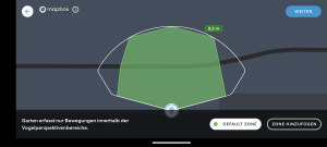 Einstellung des Bewegungsbereichs der Vogelperspektive der Ring Stick Up Cam Pro Überwachungskamera