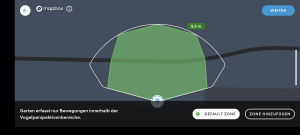 Einstellungen des Erfassungsbereichs der Vogelperspektive der Ring Spotlight Cam Pro Überwachungskamera im Detail
