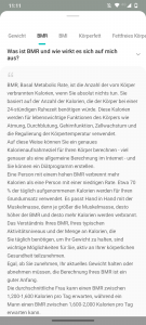 Etekcity Personenwaage App Info Einzelwerte
