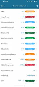 GRIFEMA GA2001 Anzeige Messdaten in App