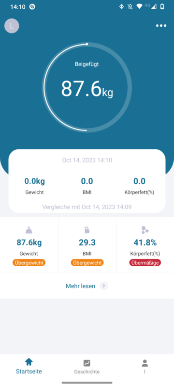 GRIFEMA GA2001 App Messergebnisse