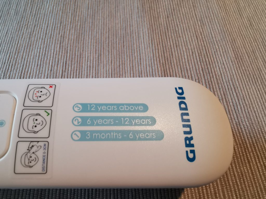 Grundig 20021 Stirnthermometer Detail Altersgruppen