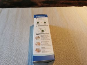 Grundig 20021 Stirnthermometer Verpackung Rückseite