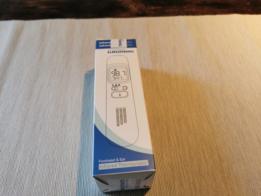 Grundig 20021 Stirnthermometer Verpackung Seite 1