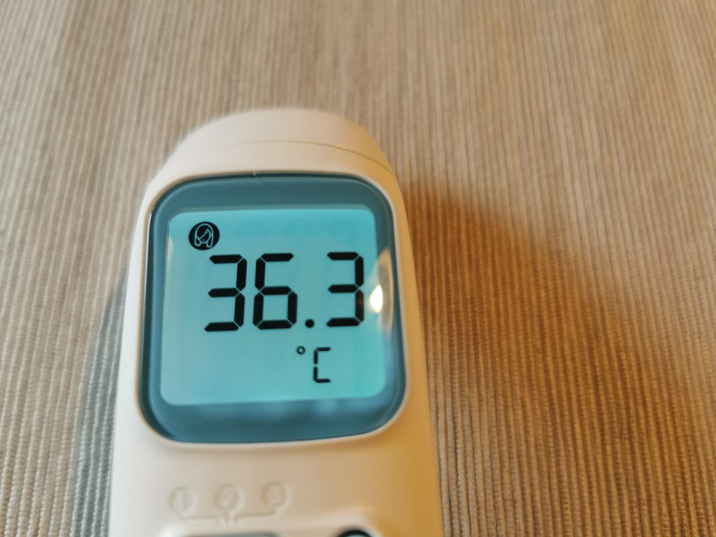 Grundig 20021 Stirnthermometer gespeicherter Messwert