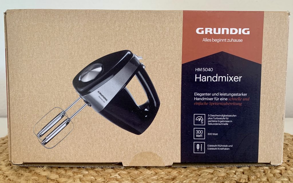 Grundig HM 5040 Handmixer im Karton von oben