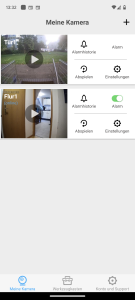 HiKam Q8 Überwachungskamera Hauptansicht in der App