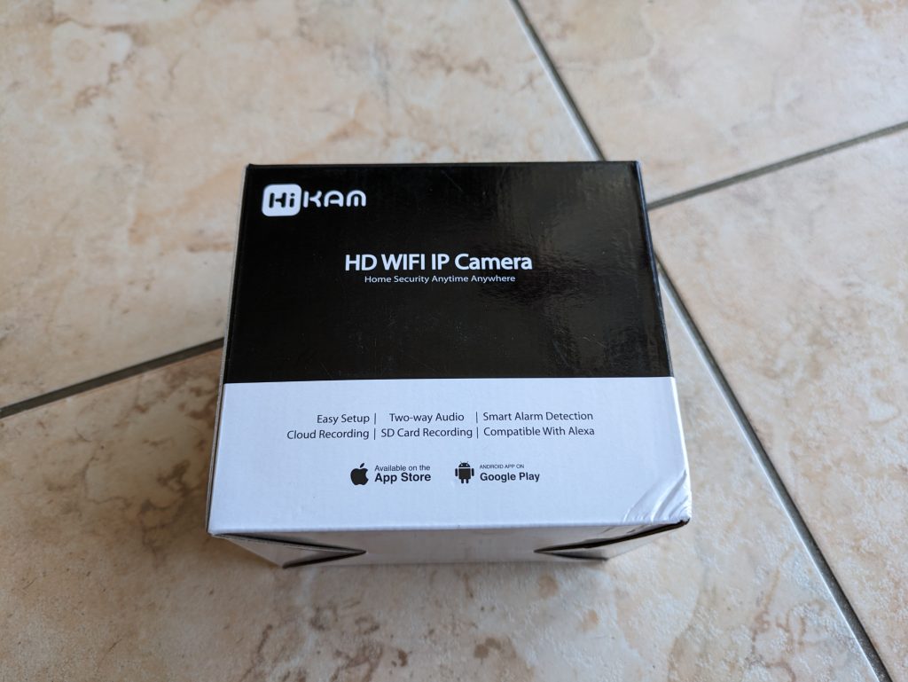 HiKam Q8 Überwachungskamera Verpackung von vorne