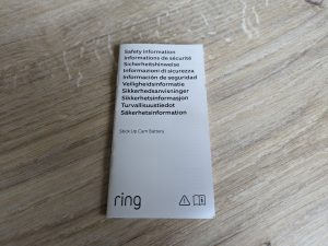 Hinweise der Ring Stick Up Cam Battery Überwachungskamera