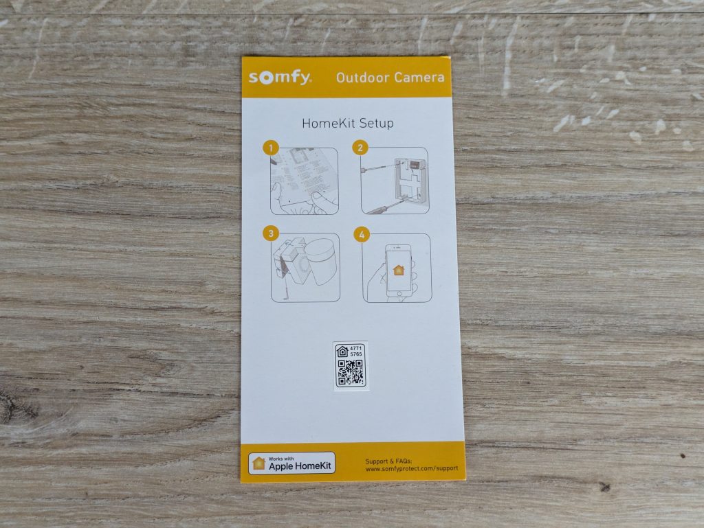HomeKit-Code der Somfy 2401563 Überwachungskamera