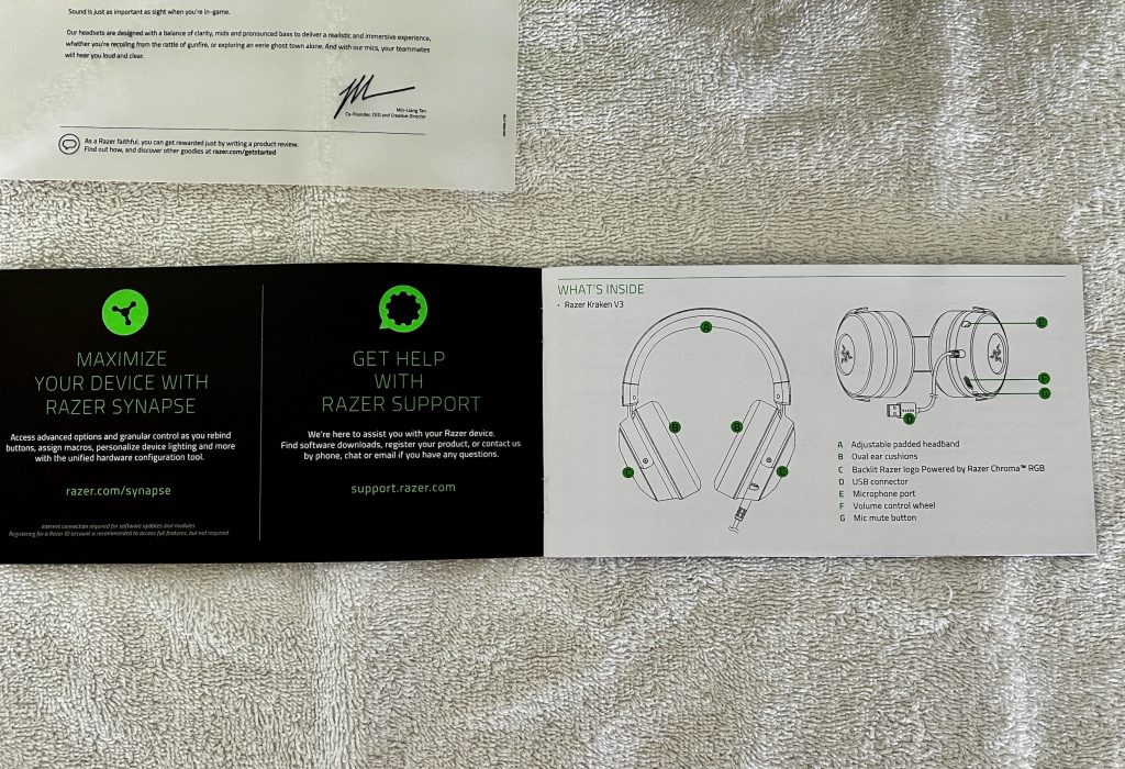 Razer Kraken V3 Headset Bedienungsanleitung
