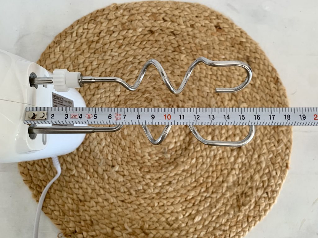 KENWOOD ‎HMP34.A0WH Handmixer Länge der Knethaken