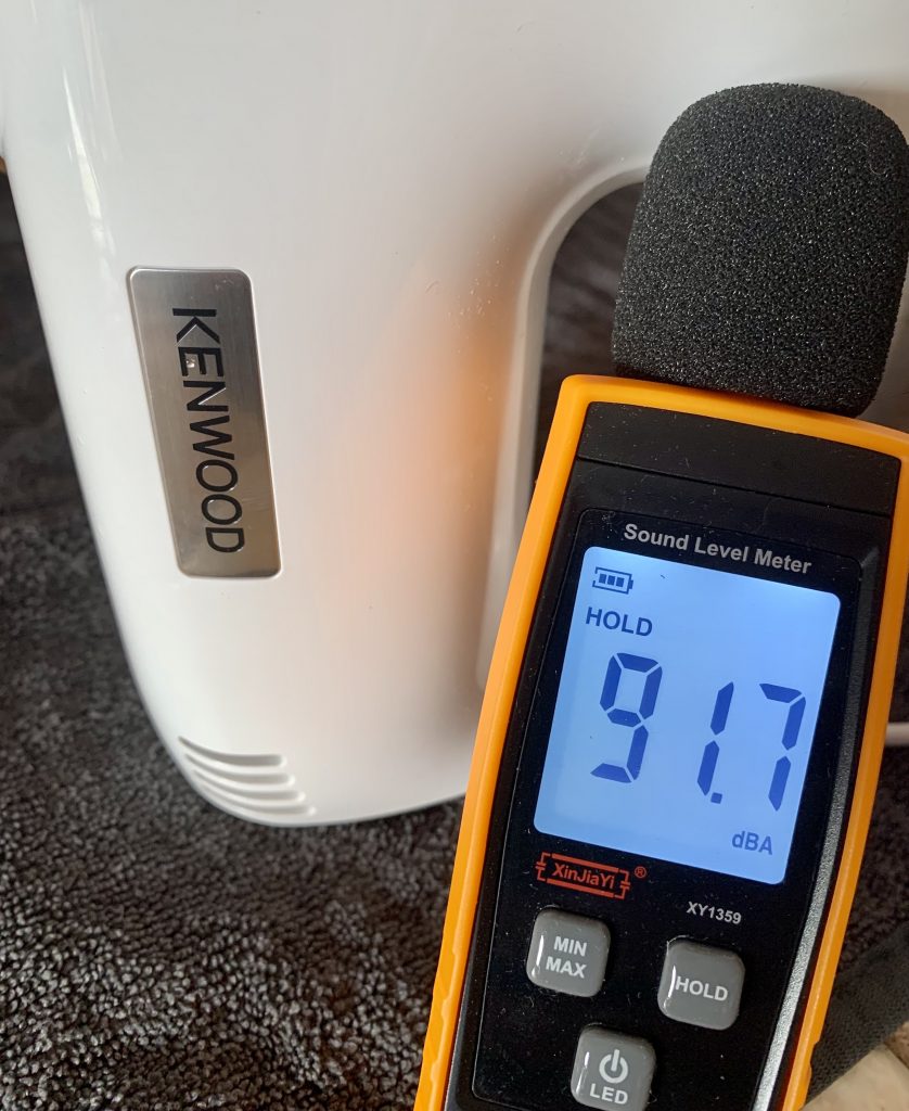 KENWOOD ‎HMP34.A0WH Handmixer gemessene Lautstärke