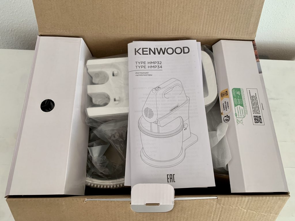 KENWOOD ‎HMP34.A0WH Handmixer geöffneter Karton