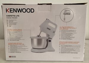 KENWOOD ‎HMP34.A0WH Handmixer im Karton Rückseite