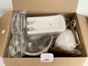 KENWOOD ‎HMP34.A0WH Handmixer im geöffneten Karton von oben