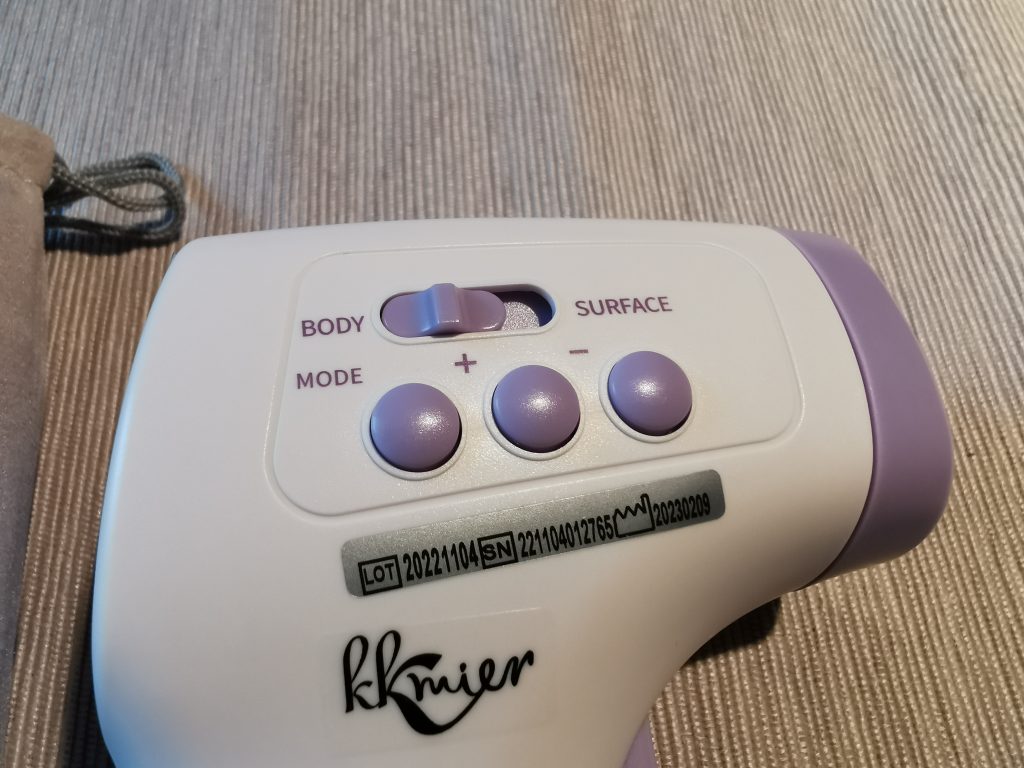 KKmier PC868 Stirnthermometer Bedienelemente