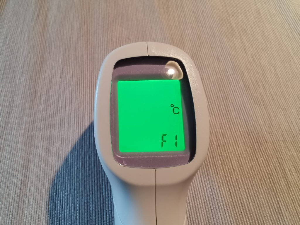 KKmier PC868 Stirnthermometer F1 Modus zur Änderung der Maßeinheit