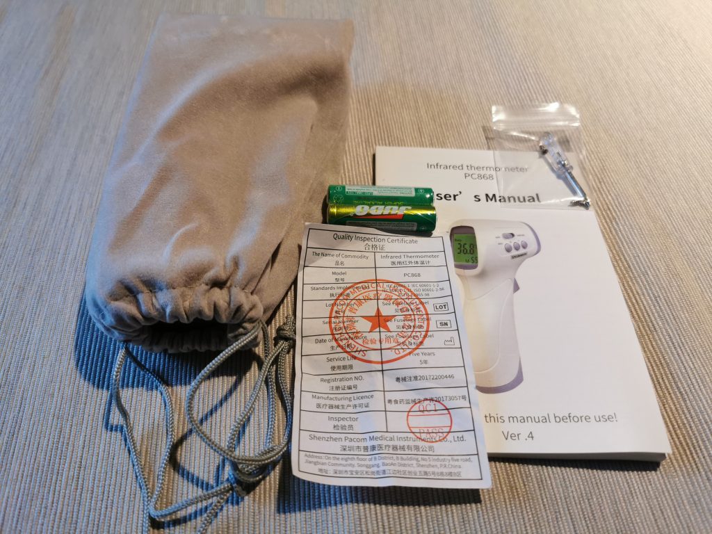 KKmier PC868 Stirnthermometer Lieferumfang