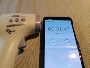 KKmier PC868 Stirnthermometer Messdauer