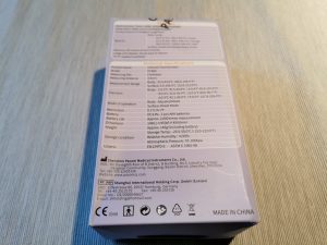 KKmier PC868 Stirnthermometer Verpackung Rückseite
