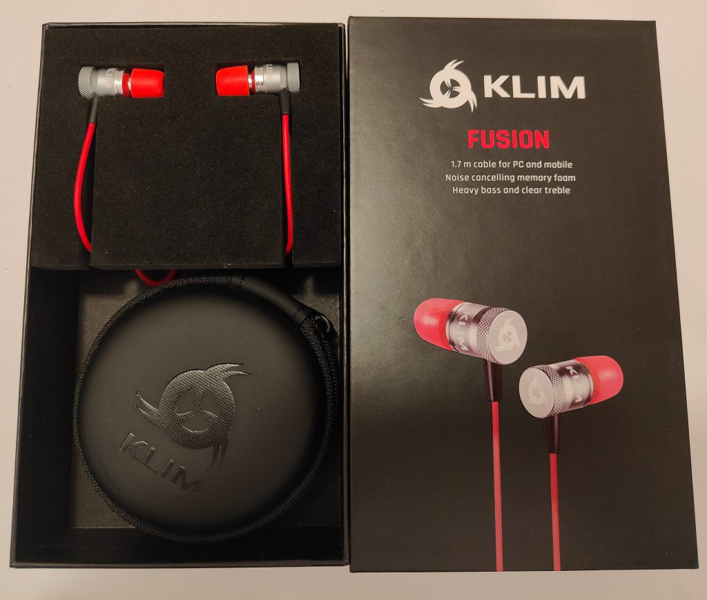 KLIM Fusion Kopfhörer Verpackung geöffnet