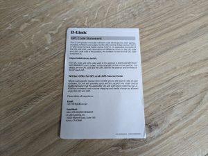Konfirmationserklärung der D-Link DCS 8620L Überwachungskamera