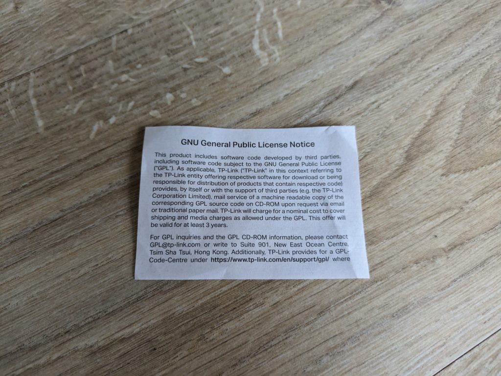 Konformationserklärung der TP-Link Tapo C310 Überwachungskamera