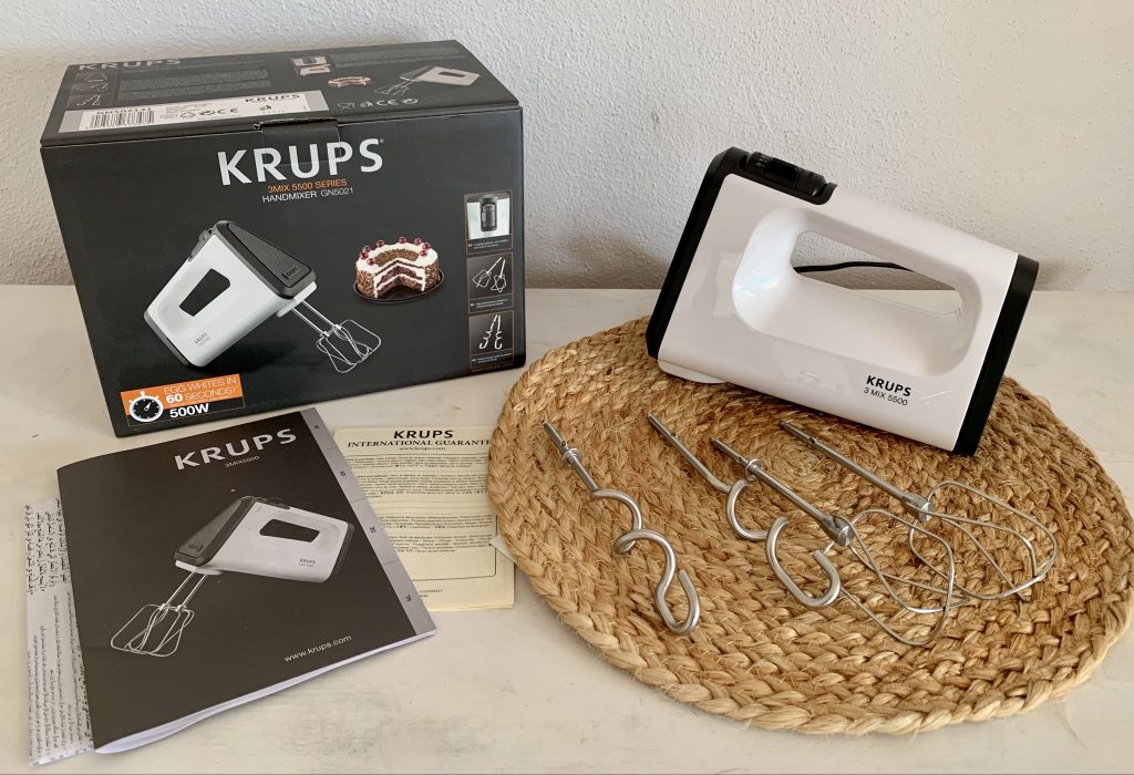 Krups 3 Mix GN5021 Handmixer ausgepackt mit Zubehör