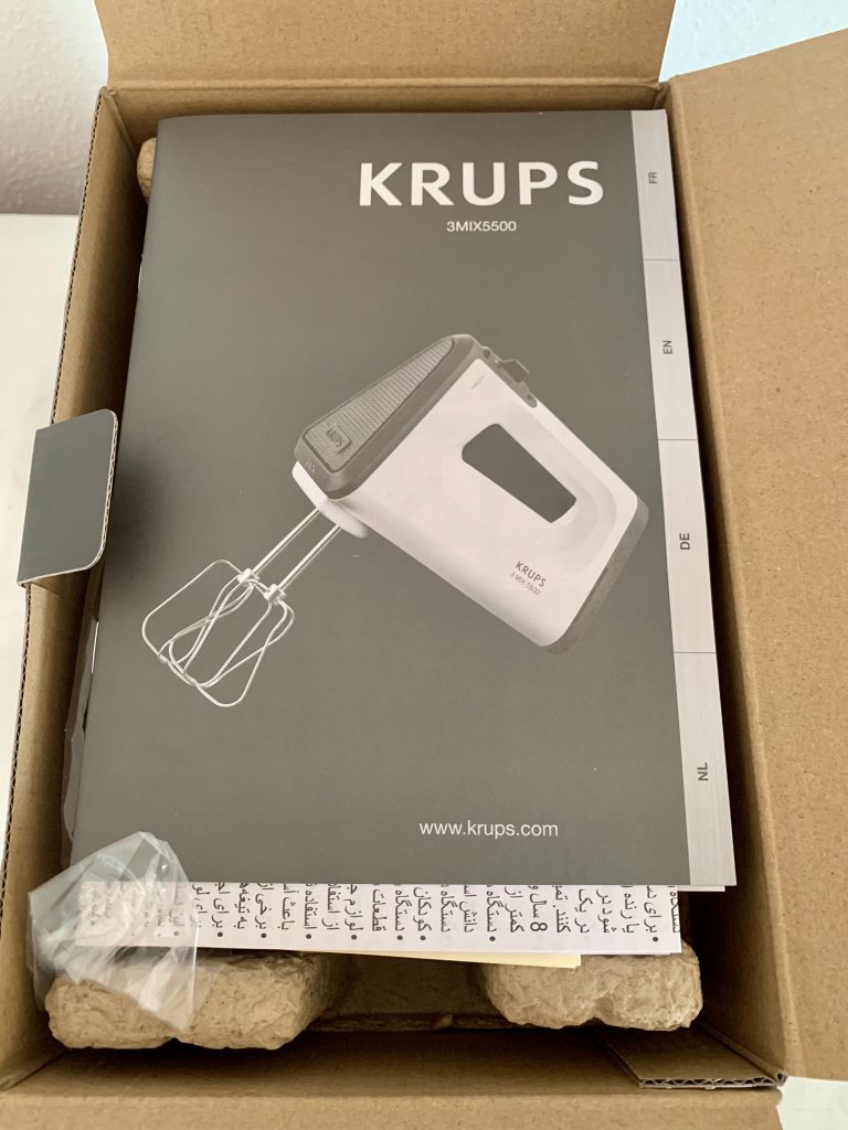 Krups 3 Mix GN5021 Handmixer geöffneter Karton