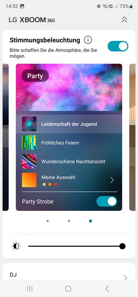 LG XBOOM 360 RP4G Bluetooth-Lautsprecher App 06