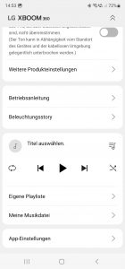 LG XBOOM 360 RP4G Bluetooth-Lautsprecher App 07