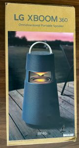 LG XBOOM 360 RP4G Bluetooth-Lautsprecher Verpackung