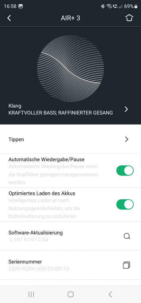 Libratone Air+ 3 In-Ear-Bluetooth-Kopfhörer Screenshot 1