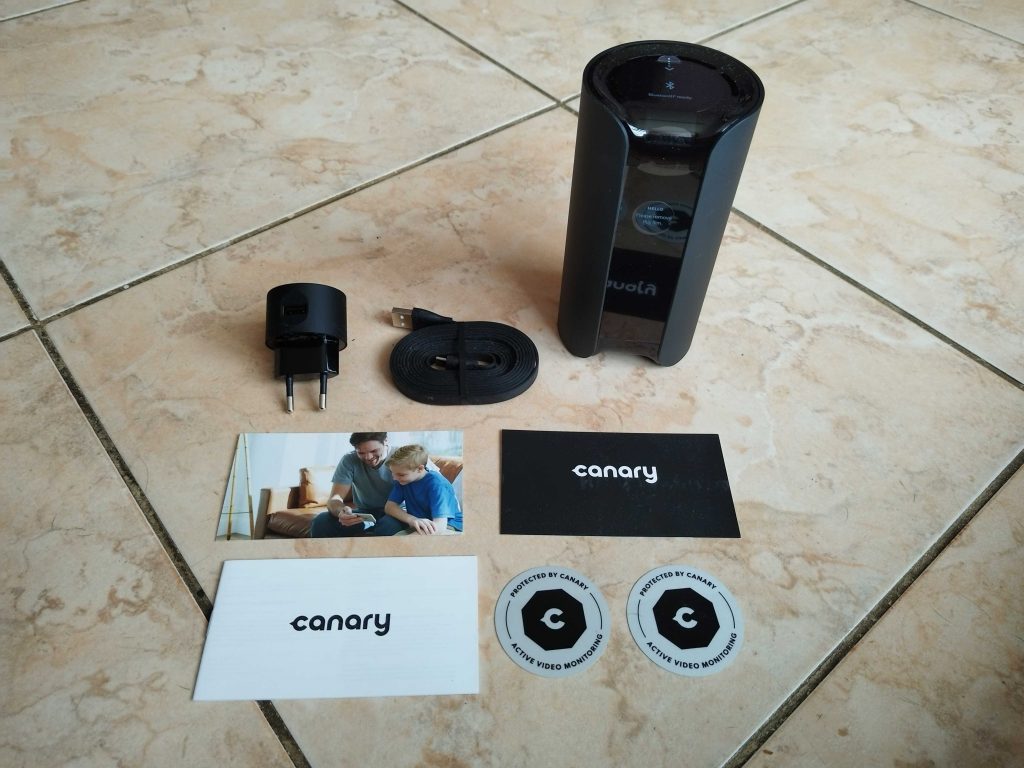Lieferumfang der Canary Pro Überwachungskamera