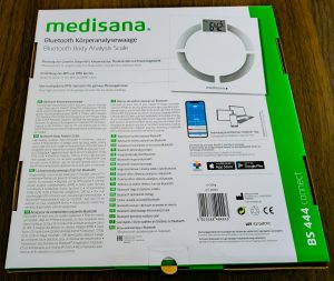 Medisana BS 444 Connect Körperfettwaage Verpackung Rückseite