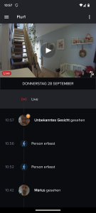 Netatmo Welcome Überwachungskamera Unterschied von Personen und Gesichtserkennung im Verlauf