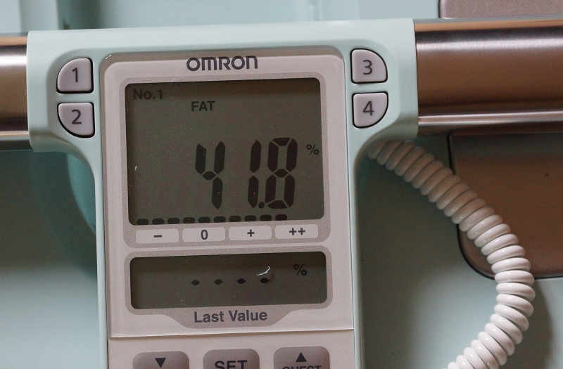 Omron BF511 Einzelwerte auf dem Display