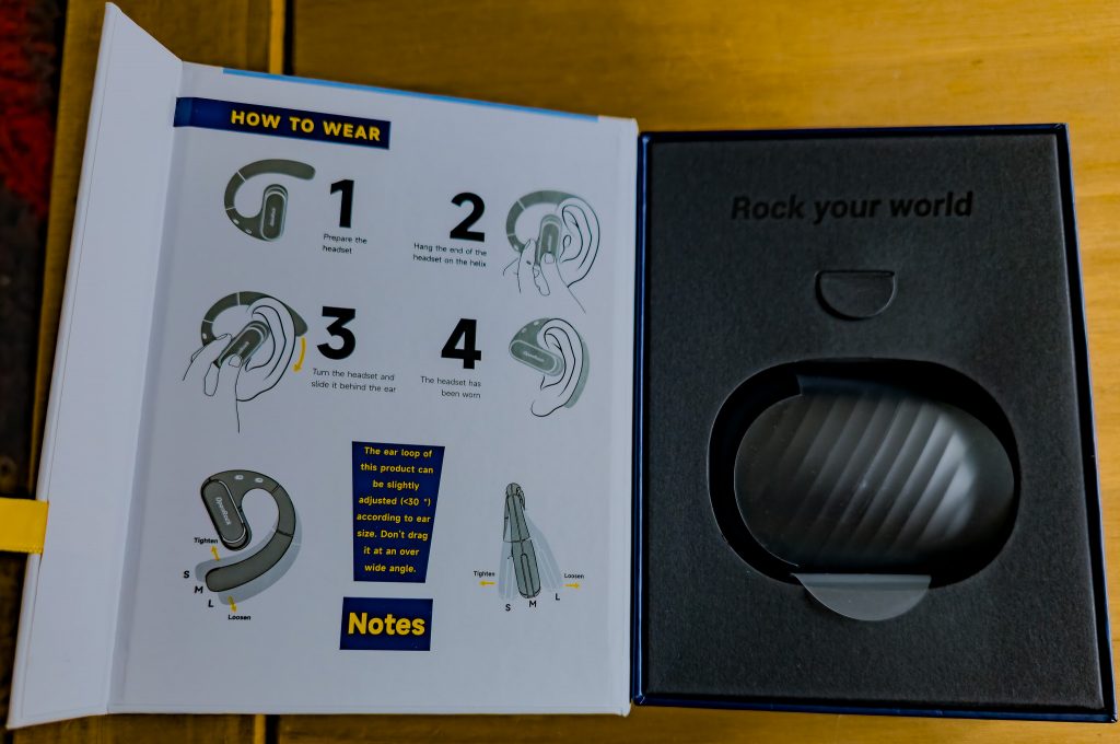 OpenRock Pro Kopfhörer Verpackung geöffnet