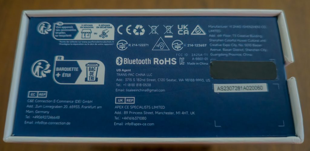 OpenRock Pro Kopfhörer Verpackung von oben