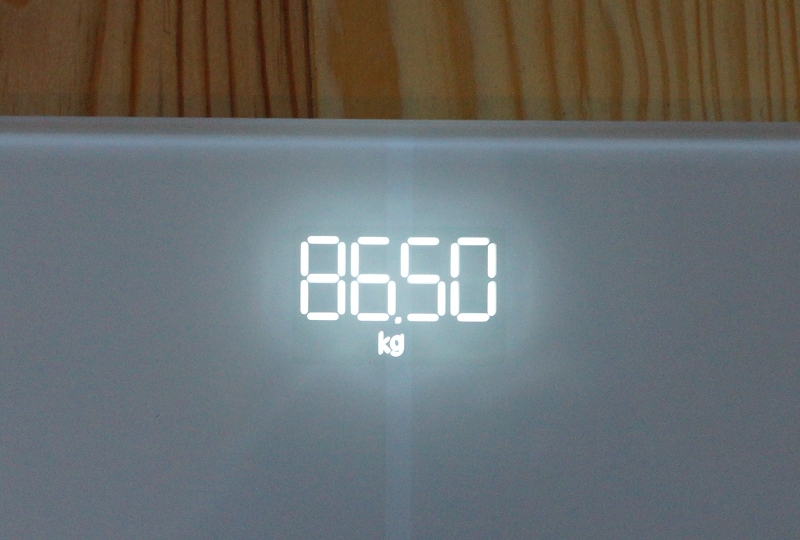 RENPHO WLAN-Smart-Waage Test Anzeige Gewicht