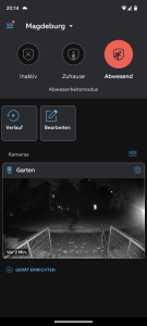 Ring Stick Up Cam Battery Überwachungskamera Nachtsicht im Dashboard