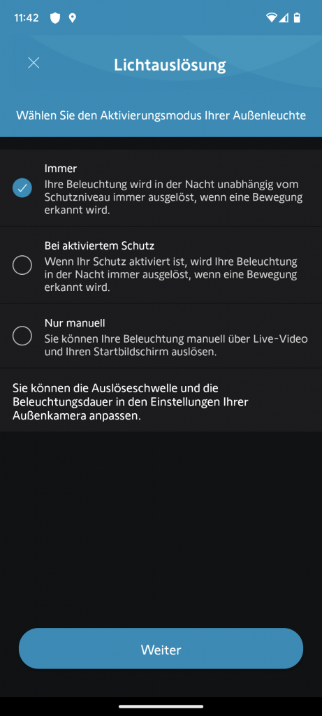 Somfy 2401563 Überwachungskamera Lichtauslösung mit verbundenem Licht