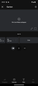 Timeline in der App der Ring Stick Up Cam Battery Überwachungskamera