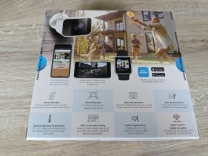 Verpackung der D-Link DCS 8620L Überwachungskamera von hinten