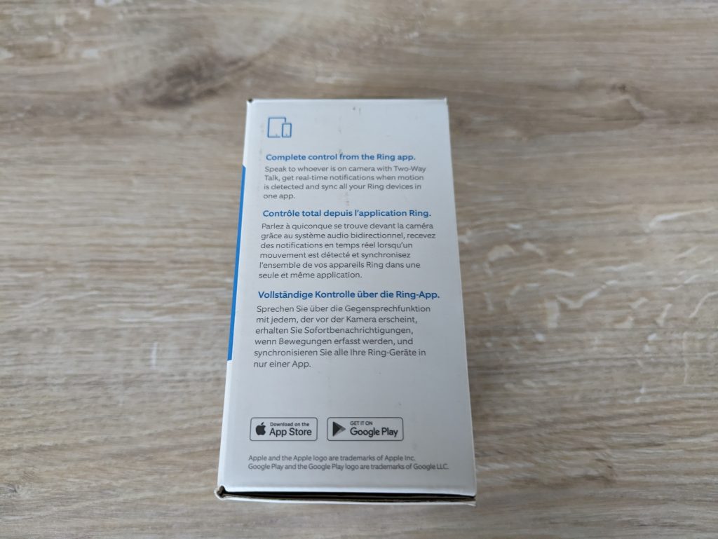 Verpackung der Ring Stick Up Cam Battery Überwachungskamera v2