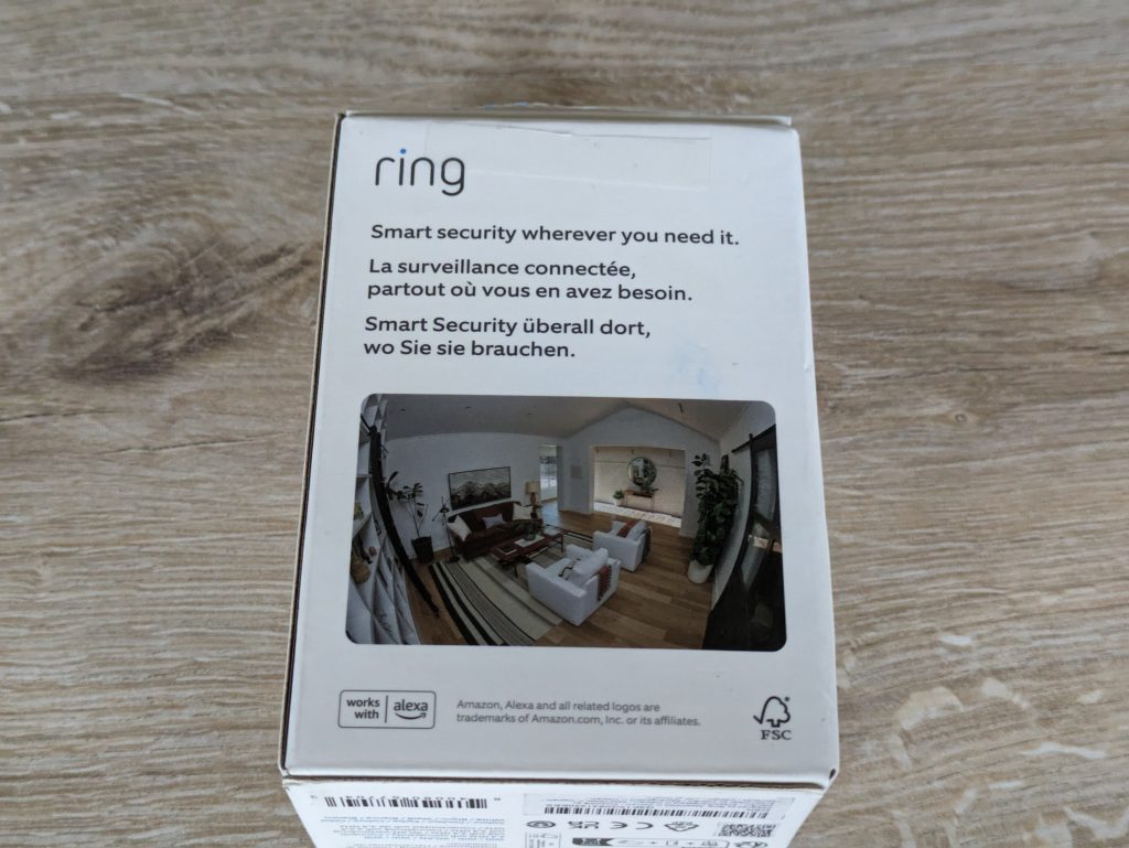 Verpackung der Ring Stick Up Cam Battery Überwachungskamera v3